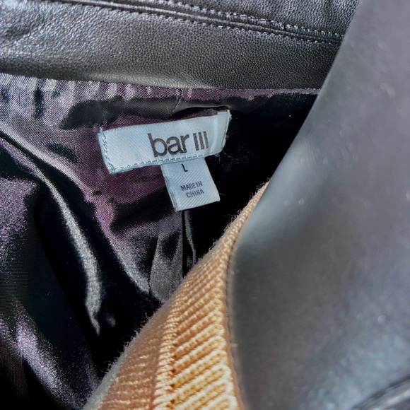 Bar III Black Leather Jacket - Picture 4 of 7